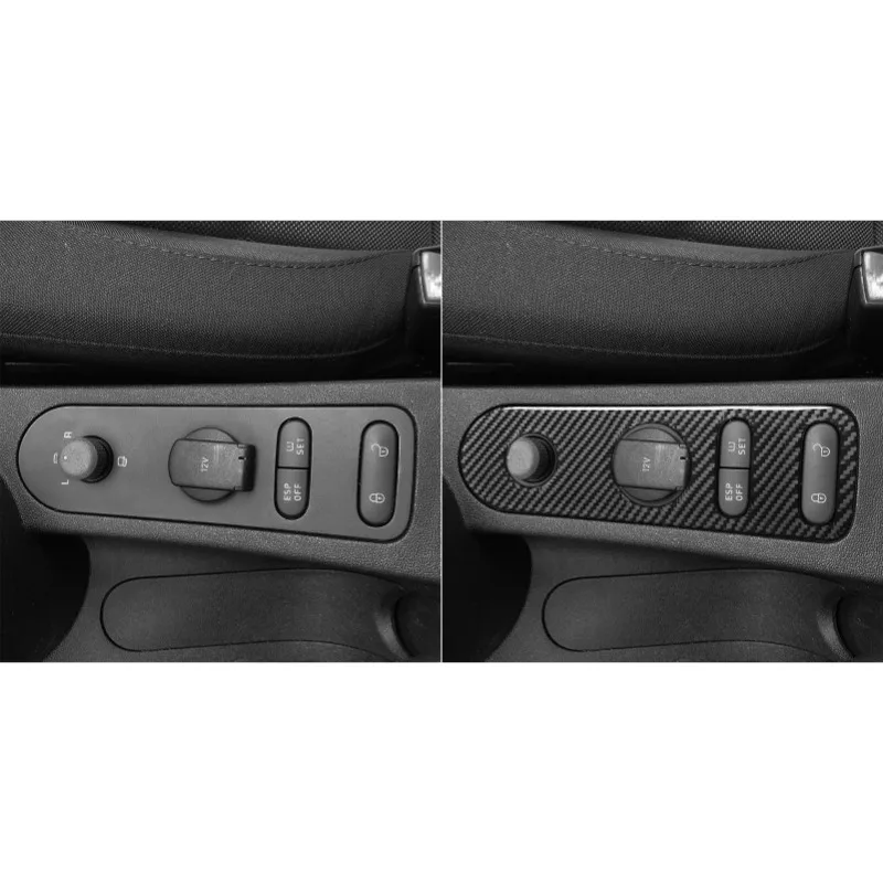Real Carbon Fiber Sticker For Seat Leon Altea 2005 2006 2007 2008-2010 2011 2012 For Toledo 2005-2009 LHD RHD Car Door Lock Gear view 5