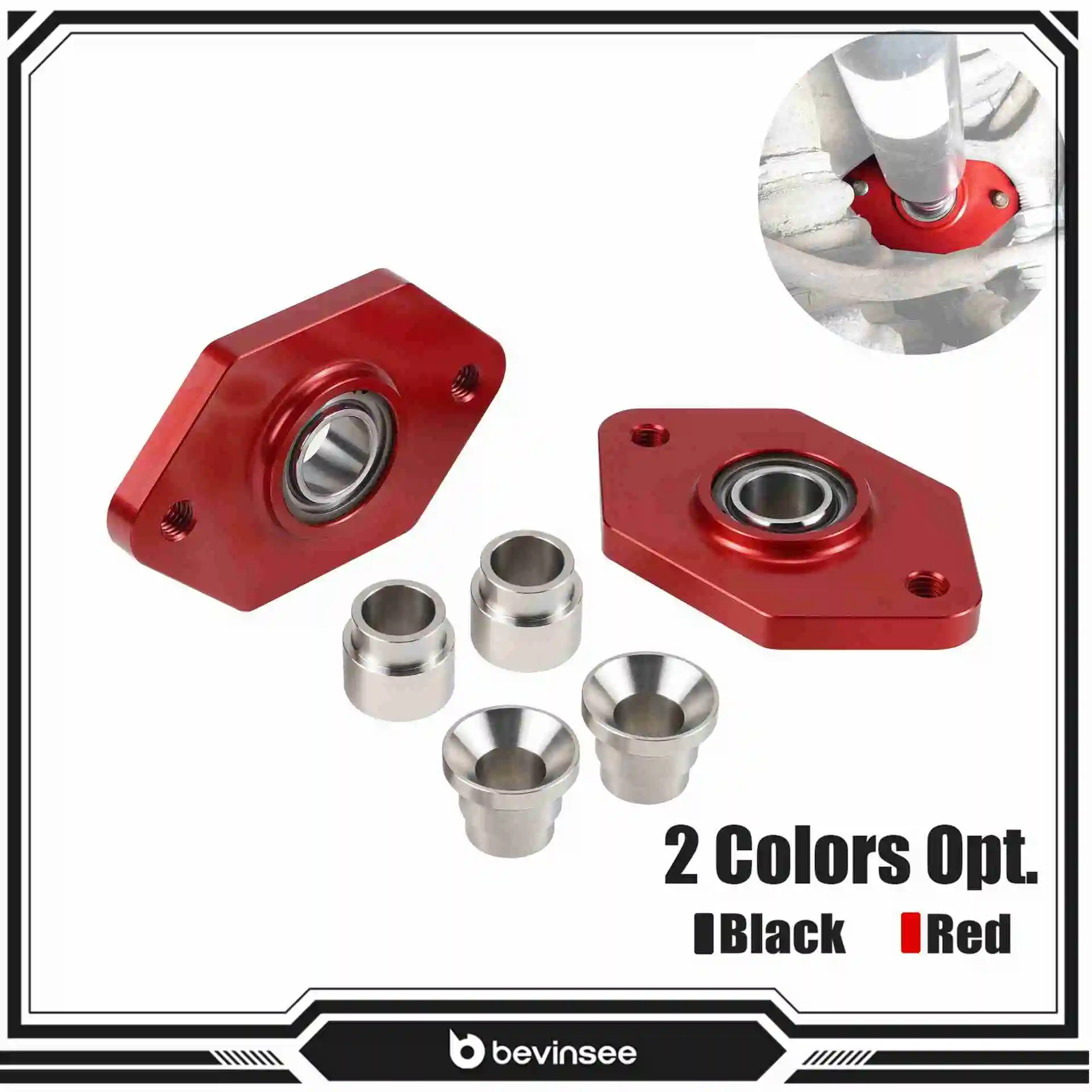 

BEVINSEE A Pair Uniball Rear Lower Shock Mounts For BMW E90 E92 E91 E93 E87 E82 E81 E88 X1 E84 Replace 33526768544