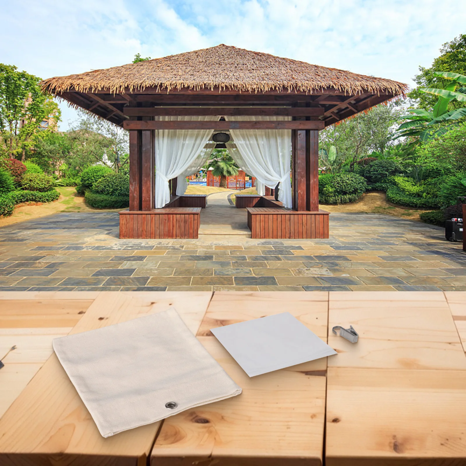 Garden Decor 5 Inches X 6 Inches Curtain Weight Bags Heavy Duty Curtain Weights Canvas Bag Gazebo Curtain Weights