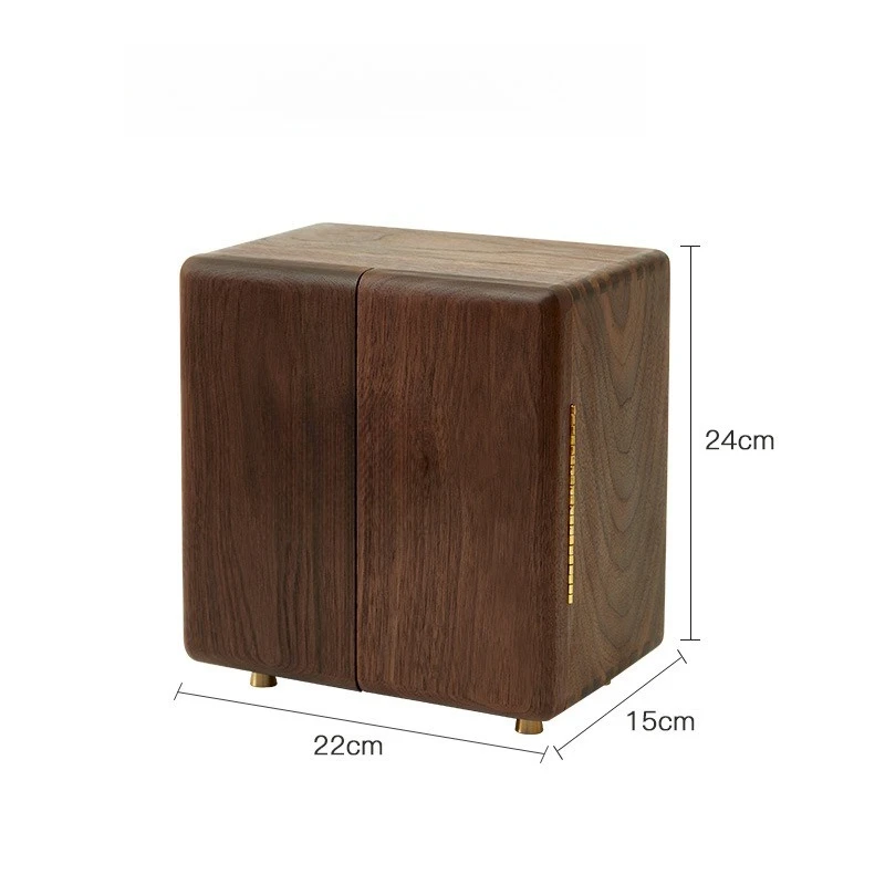

Black walnut jewelry box, large-capacity storage box, solid wood.