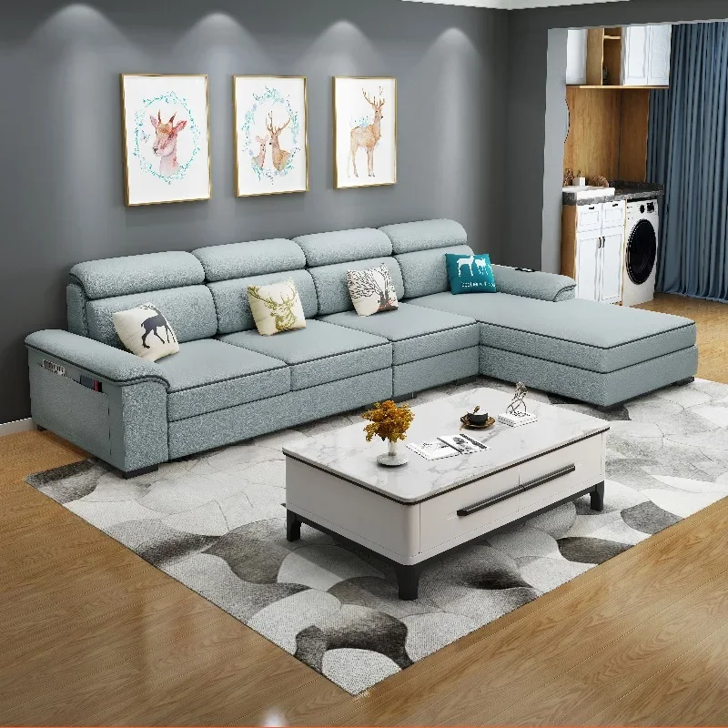Size apartment winter and summer dual-purpose fabric sofa