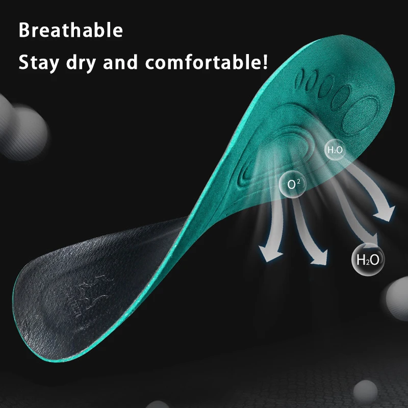 1Pair/2Pair leather sports insoles Men's breathable massage insole Shock-absorbing Shoe Sole Soft and comfortable Shoe Pads