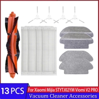 A43F-13PCS For Xiaomi Mi Robot Vacuum-Mop Pro STYTJ02YM 2S 3C Viomi V2 V3 SE Conga 3490 3690 Main Side Brush Filter Mop Cloth