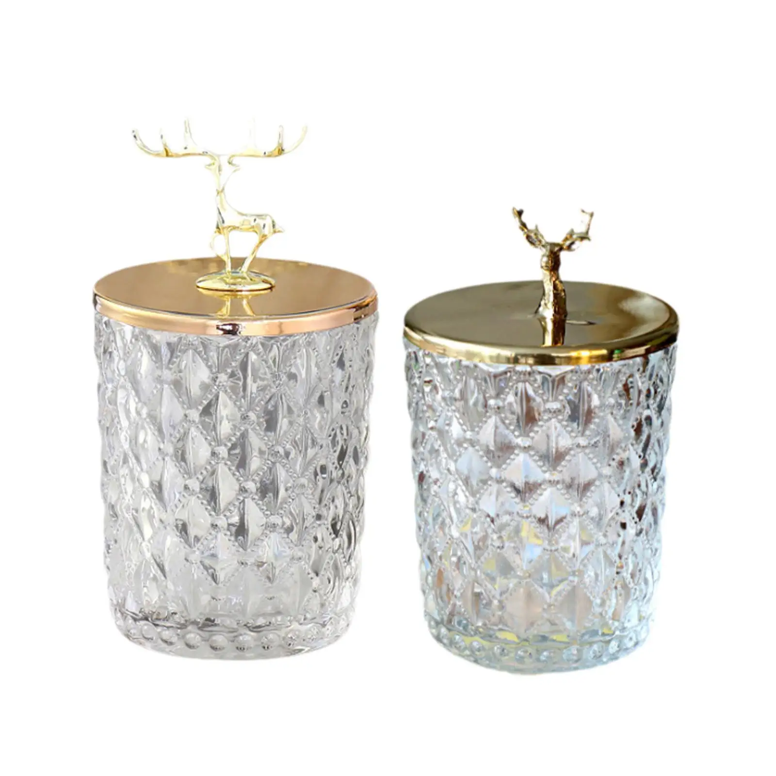 Candy Jar with Lid Decor Versatile Deer Decorative Jar Storage Can Unique Candy Holder for Vanity Restroom Kitchen Bathroom Home