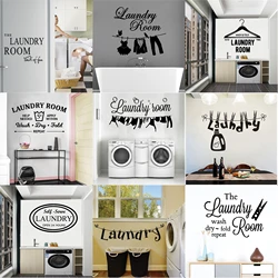 Laundry Room Decor Washing Quotes And Signs Wall Sticker Decoration For Washing Room WC And Toliet Sticker Decor Accessories