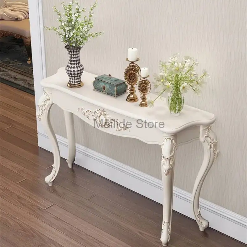Modern Solid Wood Console Table Living Room Furniture Against The Wall Consol Entrance Table Home Corridor Decoration Table view 2