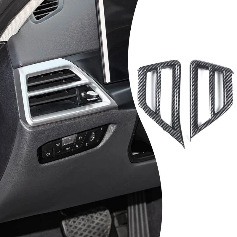

For BMW 2 3 4 Series G42 G20 G22 G23 G28 M2 G87 M3 G80 M4 G82 2025+ car side air outlet frame accessories 2Pcs ABS carbon fiber