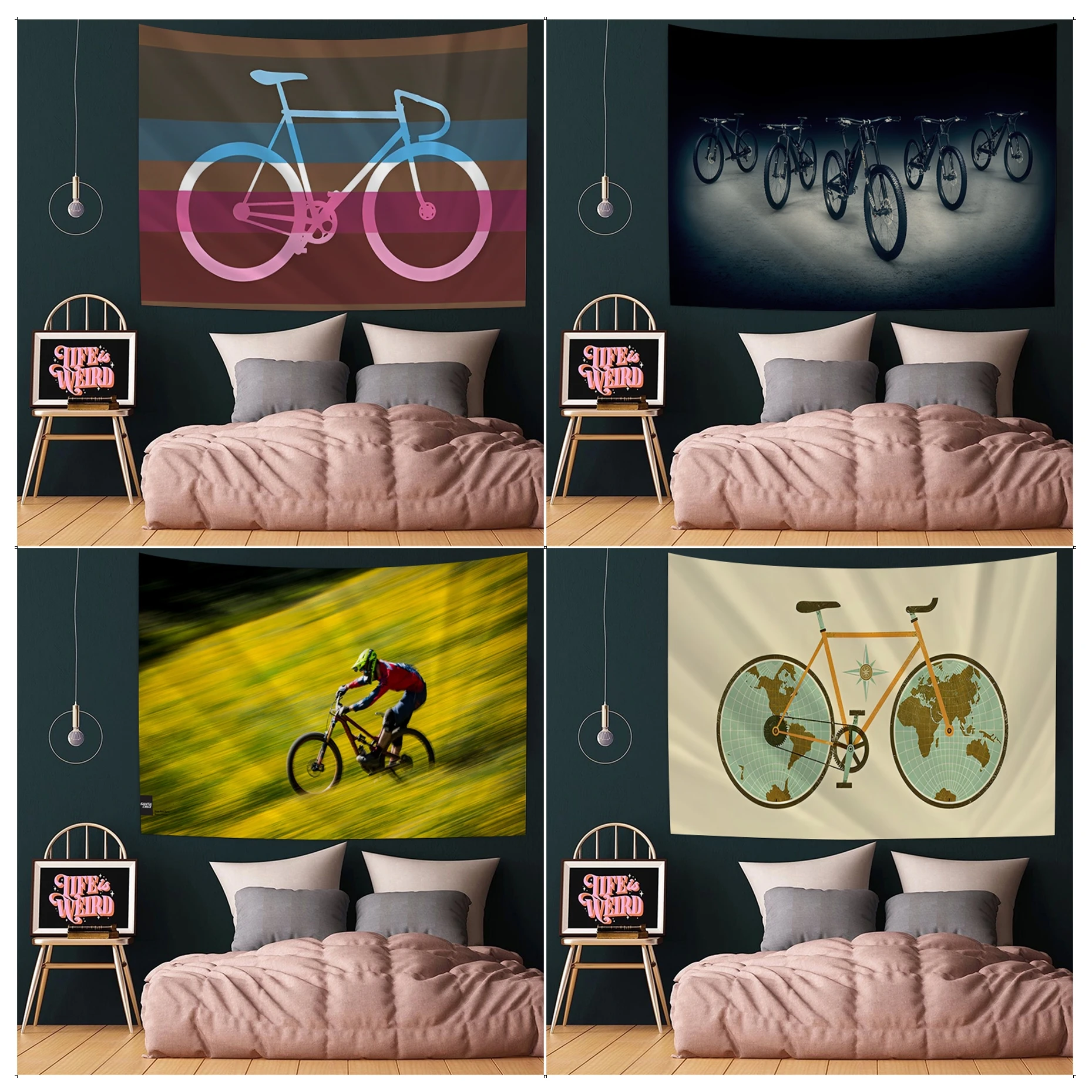 

Bicycle Amazing Anatomy Mountain Bike Printed Large Wall Tapestry For Living Room Home Dorm Decor Wall Art Decor