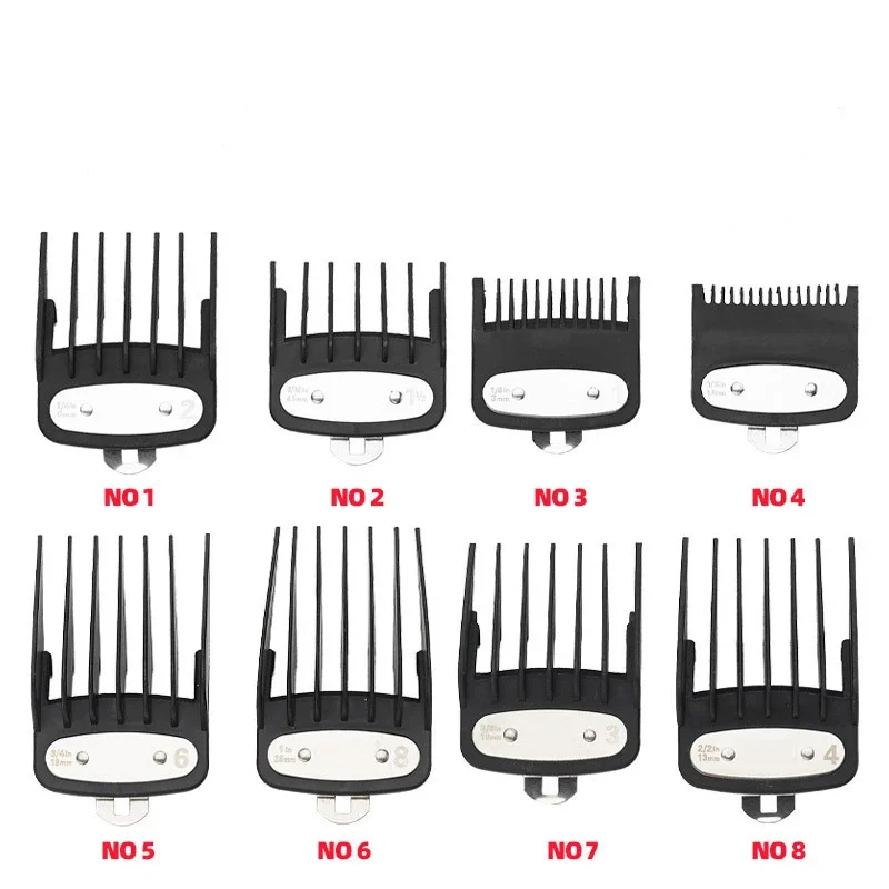 

New Gradual Change Limit Comb Special Positioning Comb Hair clipper accessories 8-piece black caliper