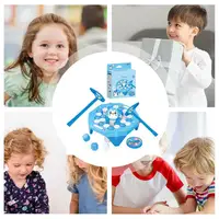 Penguin Ice-Breaking Game ABS Hand-Eye Coordination Puzzle Challenge Portable Desktop Toy Parent-Child Interactive Board Games 6