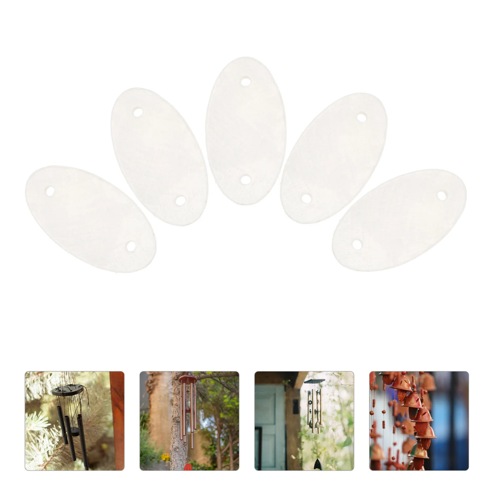 100개 천연 조개 조각 타원형 바다 조개 DIY 윈드 차임 도어 커튼 보석 제작 공예 장식 타원형 조개