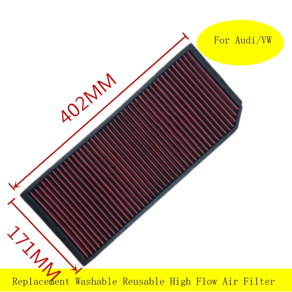 Car Accessories Air Filter for Audi A3 S3 TT KTM X-Bow Seat Altea Leon Toledo Skoda Octavia Washable Reusable Air Intake Filters