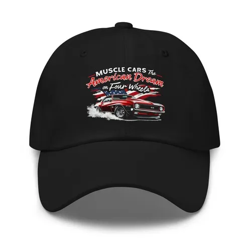 Muscle Cars Dad Hat – The American Dream on Four Wheels Red SS Camaro Cap