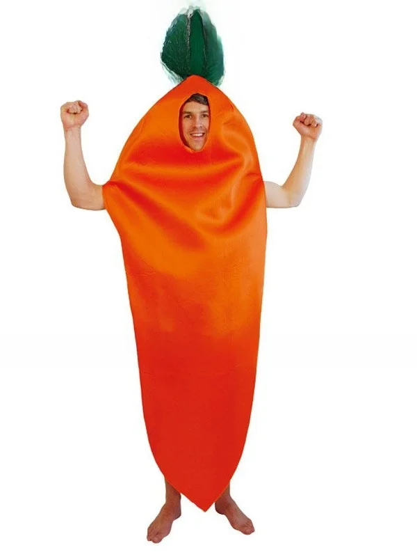 أزياء الهالوين المضحكة للطعام التأثيرية، البازلاء والبطاطس والجزر، بدلة أداء الخضروات للبالغين، الاجتماع السنوي كاني