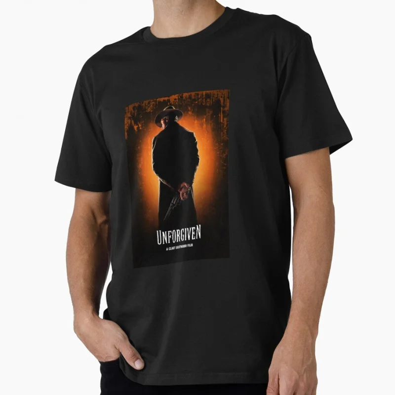 

Unfurgiven Movie Good Male Actors In Tall Eastwood 80s retro western movie cowboy film gift t shirt Large size Tops 100% cotton