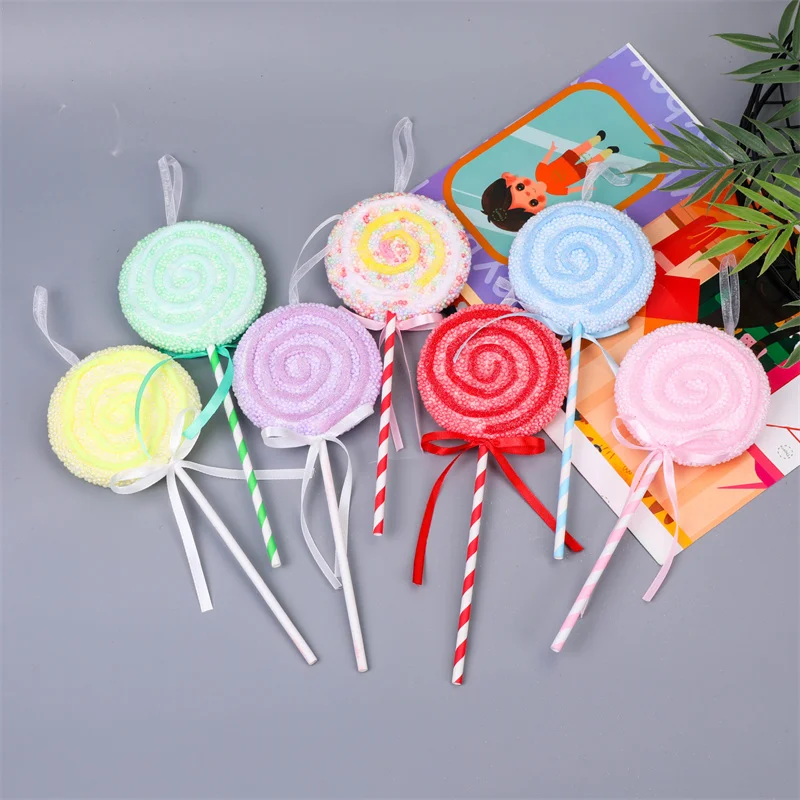 

1Pc Macaroon Lollipop Hanging Ornaments Foam Spiral Round Shape Christmas Tree Pendant Navidad New Year Home Party Decor 2025
