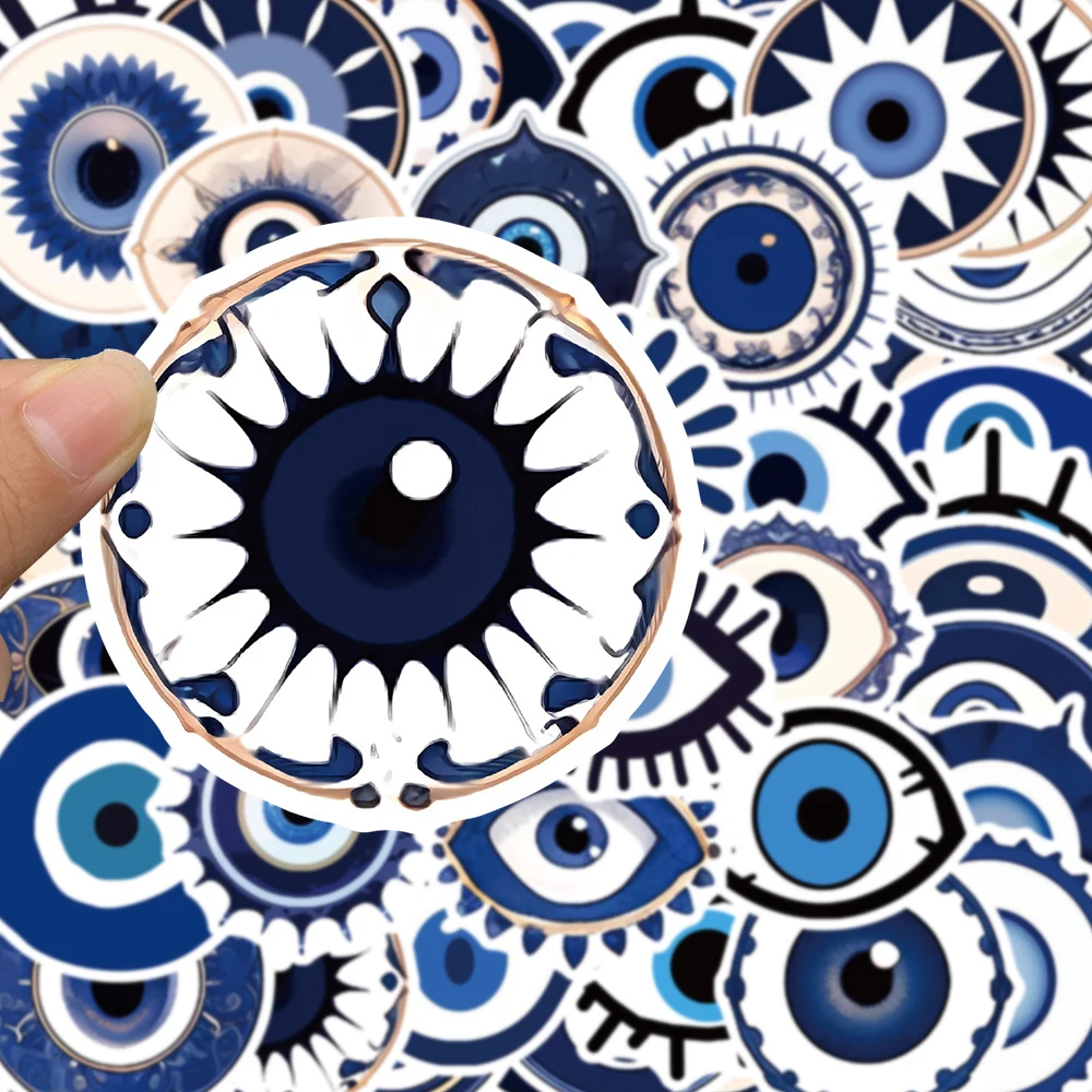 10/30/50pcs Gothic Turkish Evil Eye Graffiti Stickers Aesthetic Decals Skateboard Motorcycle Phone Car Cool Waterproof Sticker