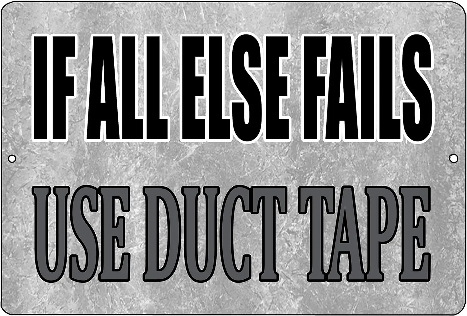 Rogue River Tactical Funny Sarcastic Metal Tin Sign Wall Decor Man Cave Bar If All Else Fails Use Duct Tape