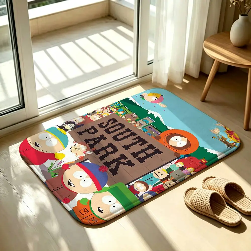 S-South P-Park Floor Mat Soft Non Slip for Entry Door Bathroom Indoor Home Decorative Carpet