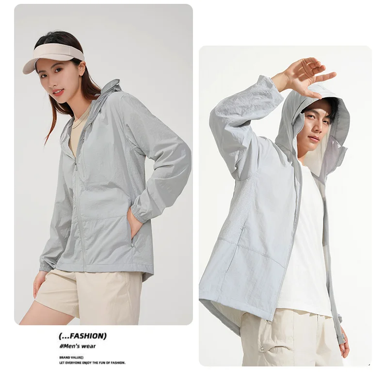 LNGXO Damen Herren Wasserdichter Anti-UV-Windbreaker Camping Klettern Trekking Wanderjacke Unisex Schnelltrocknender Sonnenschutzmantel – Detail 18
