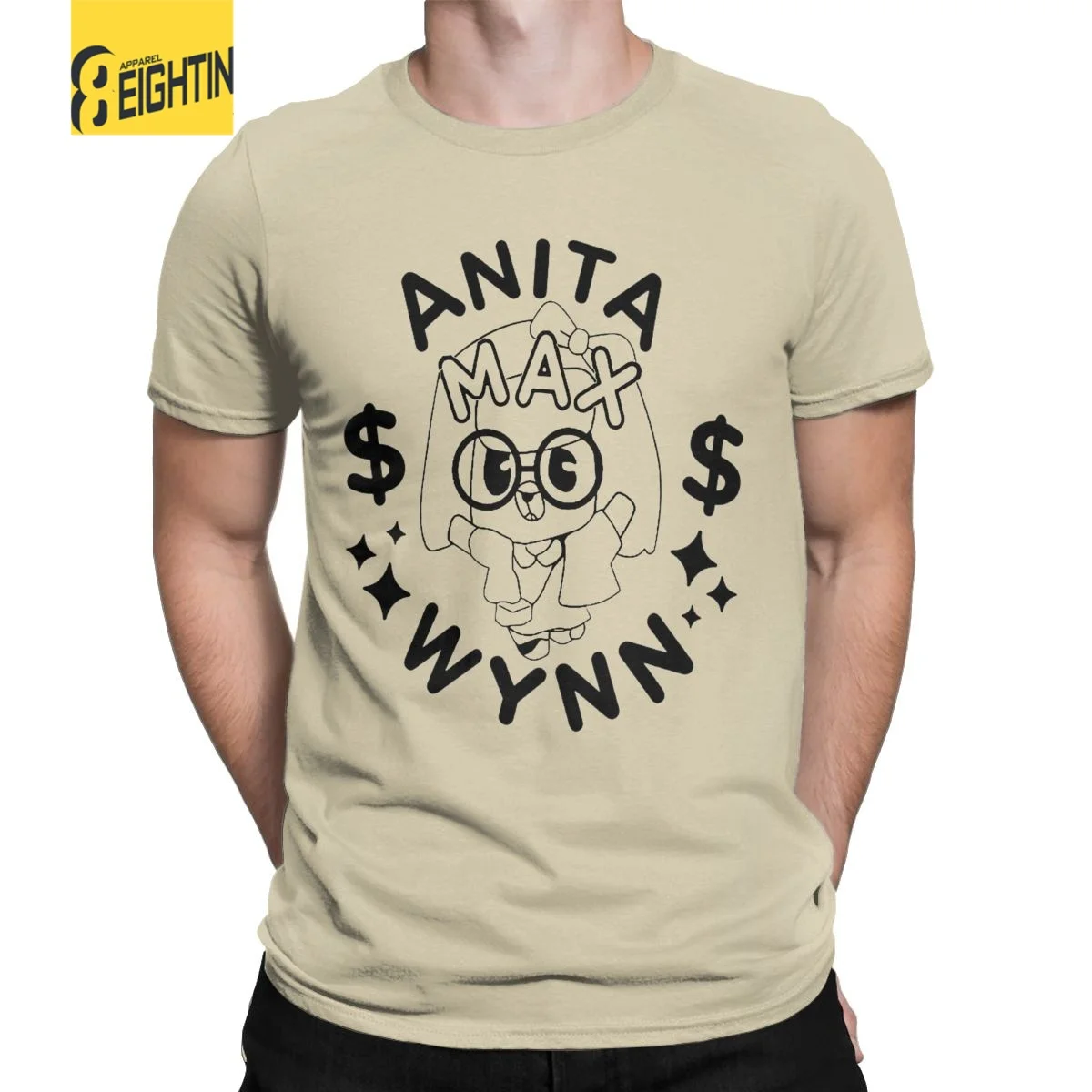 Men's Anita Max Wayne She Meme NOW T Shirts 100% Cotton Tops Vintage Short Sleeve Crew Neck Tees 4XL 5XL T-Shirts