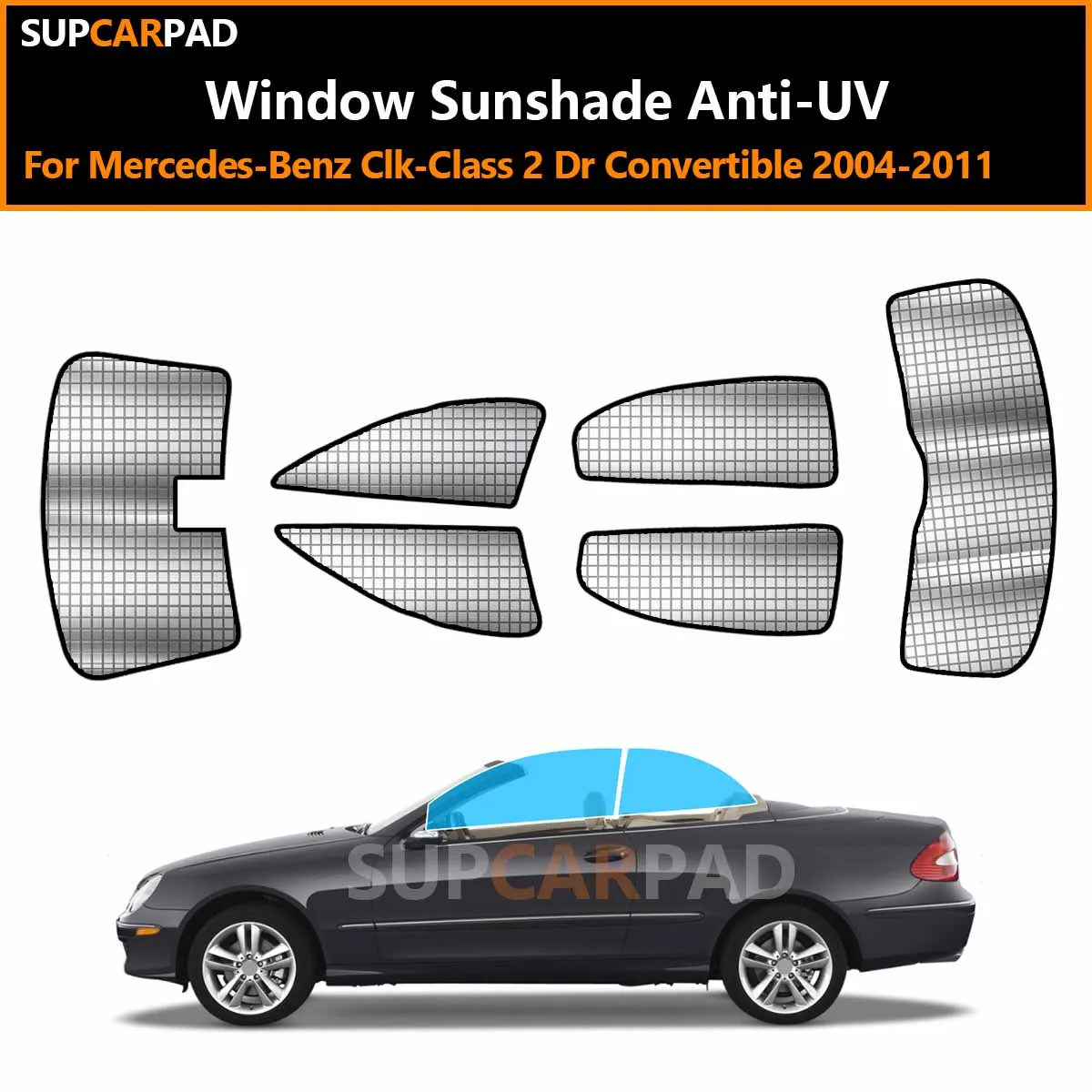 

For Mercedes-Benz Clk-Class 2 Dr Convertible 2004-2011 Custom Car Window Sunshade Anti-UV Car Sun Window Visors Sunshade Covers