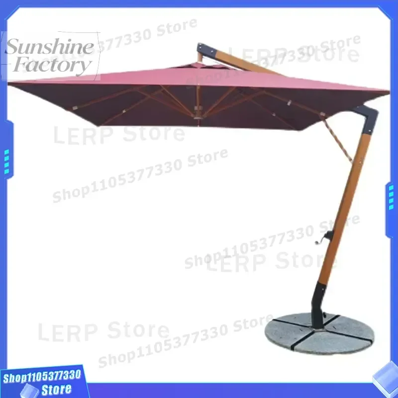 Outdoor Large Roman Square Umbrella for Patio Hotel Garden Milk Shop Leisure Sunshade Hanging Umbrella