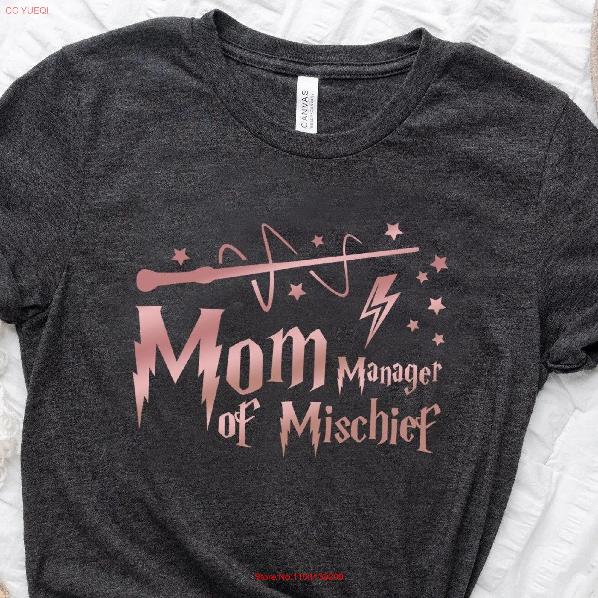 Manager of Mischief T Shirt Mom Mothers Day Family Vacation Magical Outfit for long or short sleeves