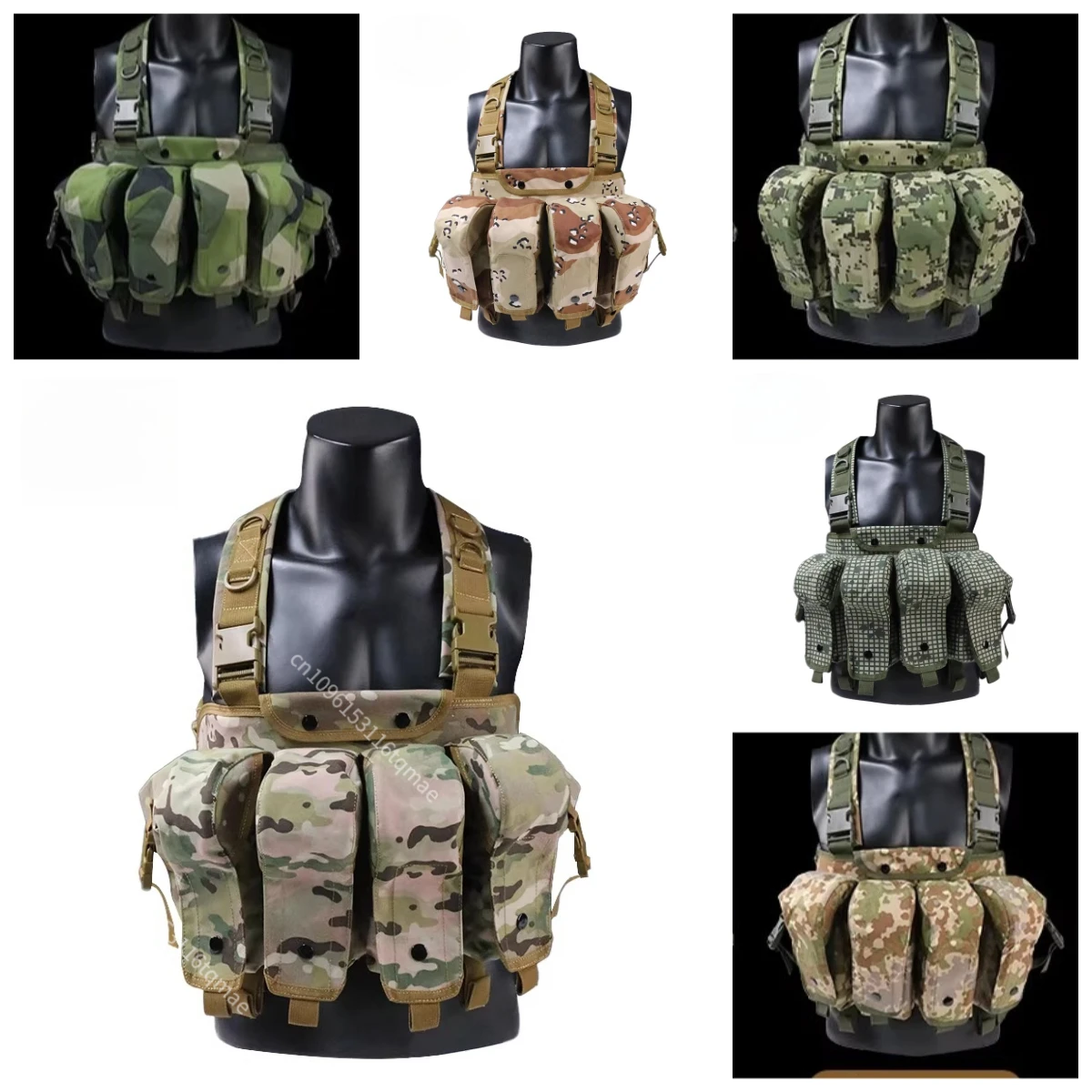Multi Functional Tactical AK Lightweight Chest Hanging Bag, Outdoor Field CS Equipment Chest Bag Can Be Customized Camouflage