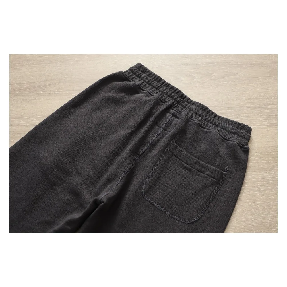 الرجعية بسيطة محبوك Sweatpants الخريف والشتاء القطن الخالص الصوف الدافئة سليم طماق الرجال السراويل اليومية غير رسمية #5