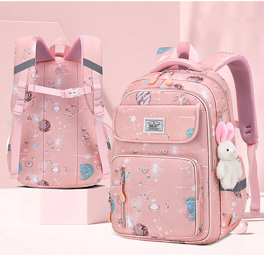 

DHL12pcs Children Nylon The Starry Sky Light Protable Waterproof School Bag Mix Color