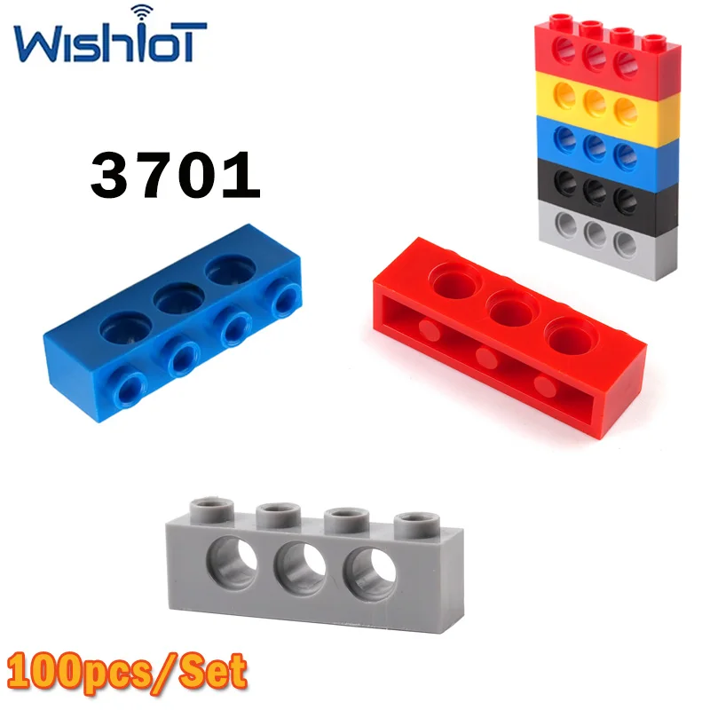 

Набор из 100 деталей MOC 3701: Толстые технологичные строительные блоки 1x4 с 3 отверстиями, балки, развивающие конструкторские кирпичики, аксессуары для сборки