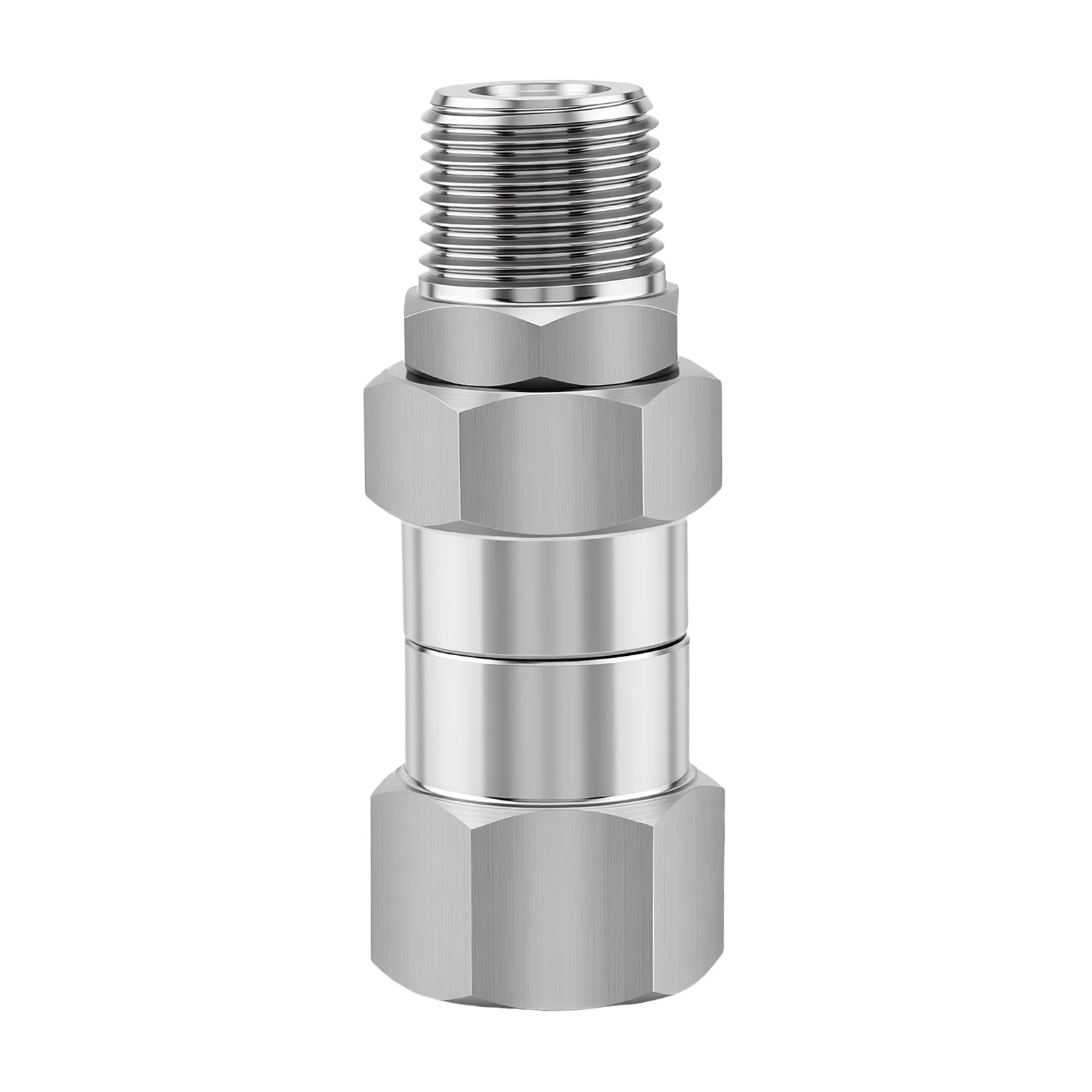 3/8 in NPT Pressure Washer Swivel Fitting, Male to Female Anti-Twist Hose Adapter