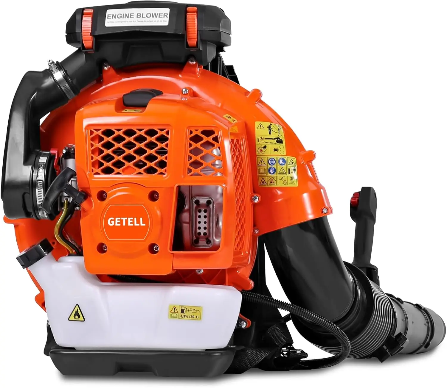 

80cc Gas Backpack Leaf Blower, 900CFM 206MPH 2-Stroke Engine, Heavy-Duty Leaf & Snow Blower for Lawn, Garden & Commercial Use (8