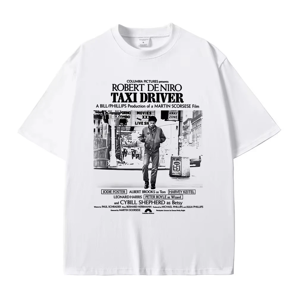 2026 Summer Limited Classic Horror Thriller Movie Movie Taxi Driver Robert De Niro Graphic T-shirts for Men and Women