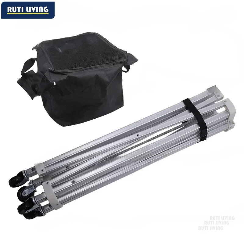 Portable tennis cart aluminum alloy storage bag cart folding ball basket