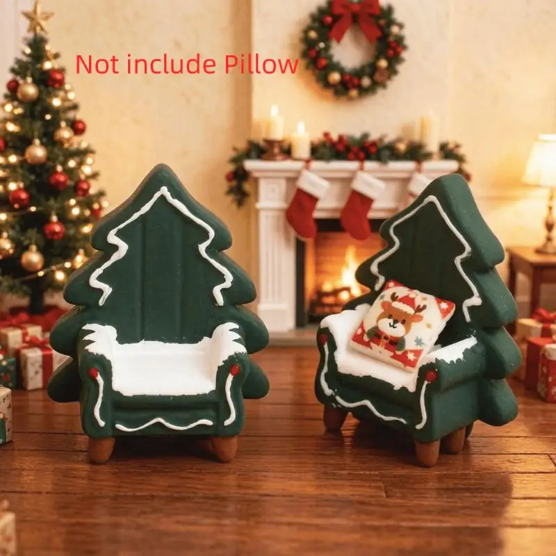 Miniature Christmas Tree-Shaped Chair Model Ornament Christmas Decoration Ornament Christmas Element Gift For Family Friends
