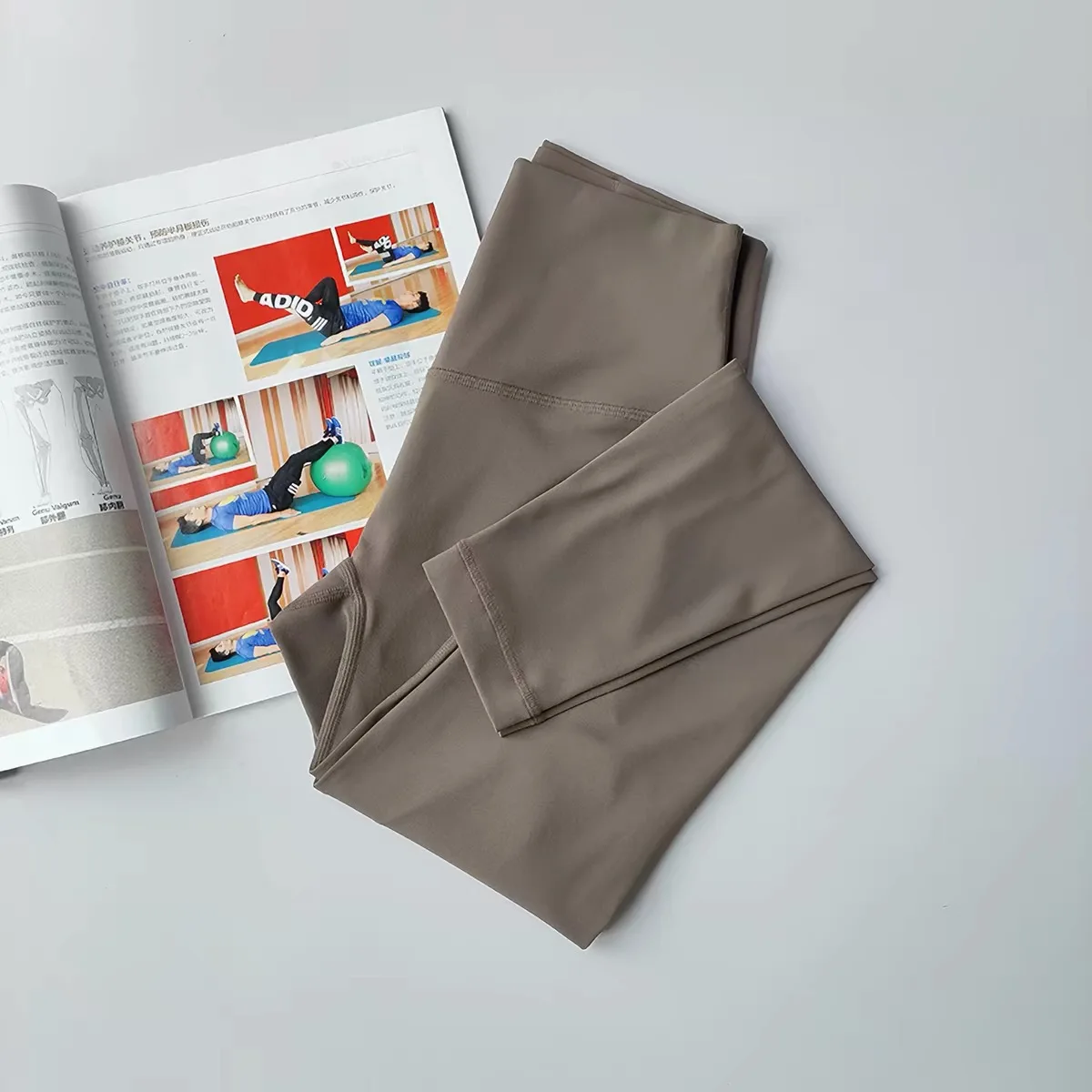 Hohe Taille, Hüftheben, Yogahose, Damen, Sport-Fitnesshose mit Taschen, Nude Feel Fitness-Ausrüstung – Detail 23