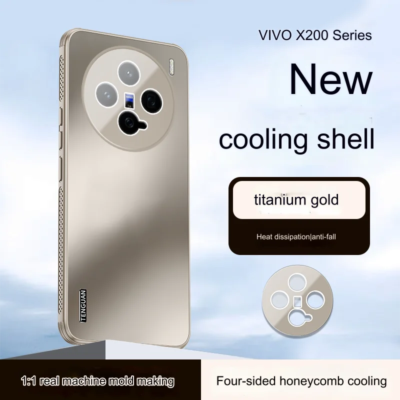 

Aluminum Alloy Matte Back Panel Case For vivo X200 x200 pro Metal Camera Protect Cover For vivo X200 x200 pro case