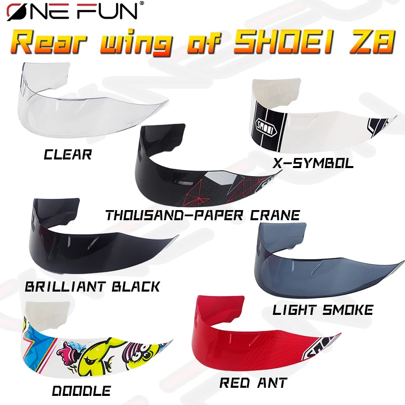 Z8 Spoiler Compatible with SHOEI Z8 NXR2 Motorcycle Rear Trim Paper Crane Helmet X-Symobl Spoiler Case Doodle Accessories Tail