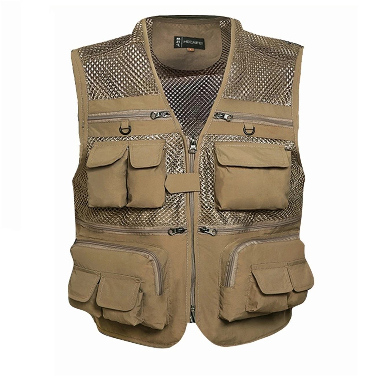 Men's Tactical Vest Webbed Gear Coat Summer Photographer Waistcoat Tool Many Pocket Mesh Work Sleeveless Hunting Jacket Male