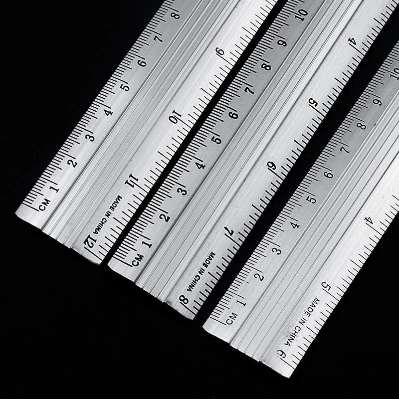 Professional Aluminum Alloy Straight Ruler Protective Scale Measuring Engineers Drawing Tool 15/20/30cm