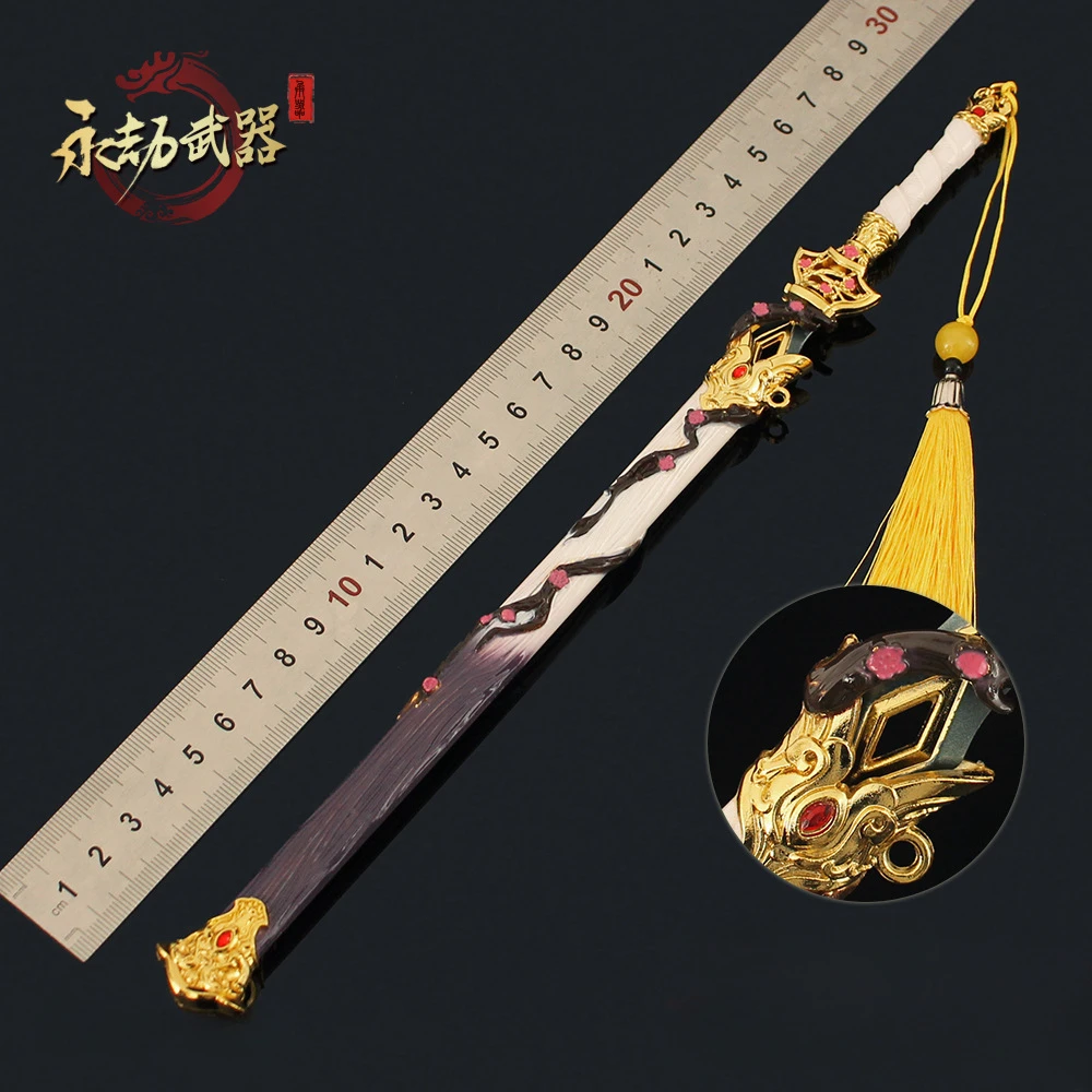 30cm naraka: arma bladepoint fragrância fria espada longa jogo periférico metal samurai espada arma modelo chaveiro ornamento presente