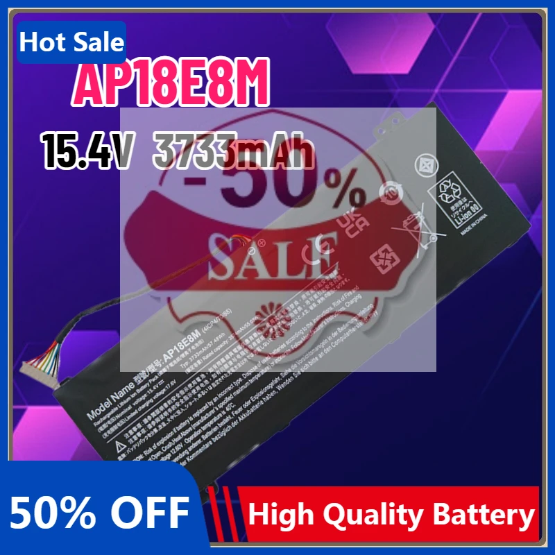 

New AP18E7M AP18E8M Laptop Battery For Acer Predator Helios 300 PH315-52 PH315-53 PH317-53 15.4V 58.75Wh