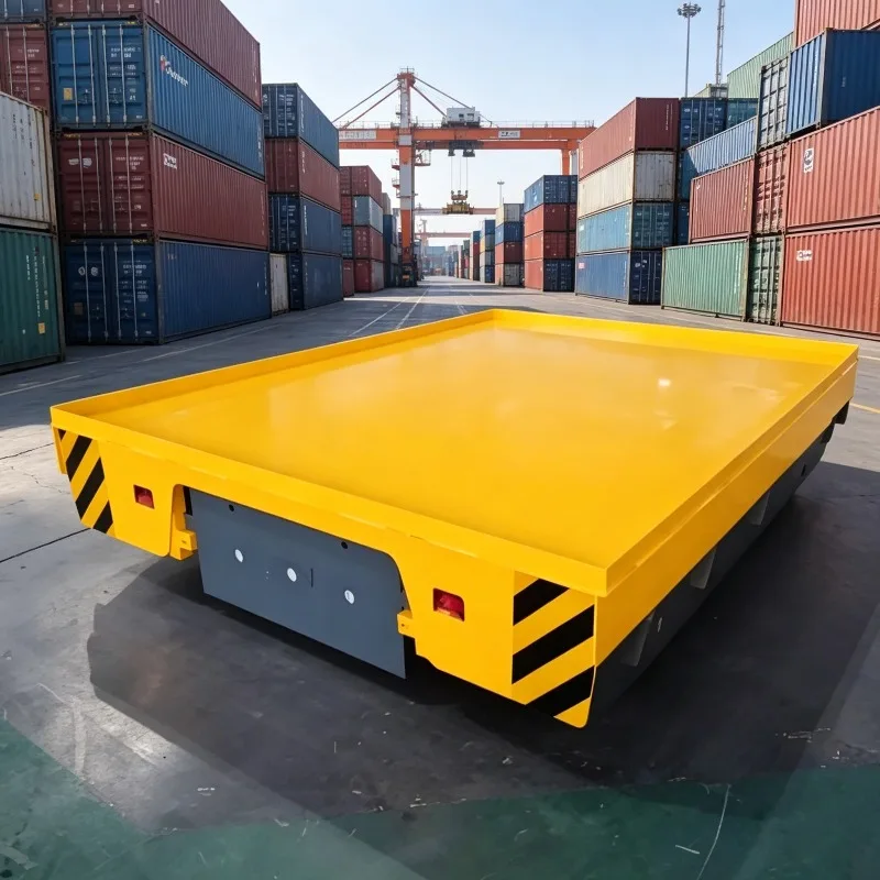 Wireless Remote Control AGV Trackless Electric Transfer Cart Motorized Battery Powered Material Handling Trolley for Warehouse
