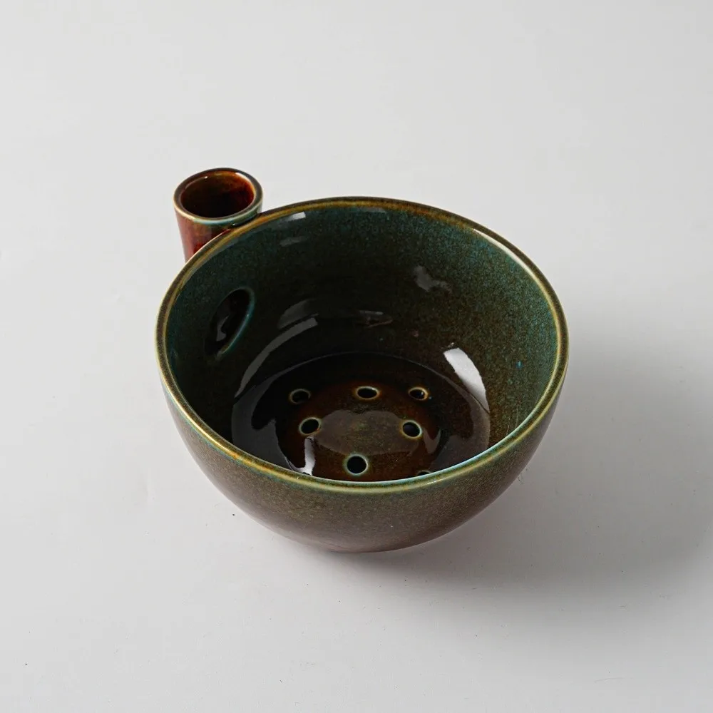 New Ceramic Berry Swirl Bowl Rinse Built-In Drain Slots Fruit Washing Bowl Water Inlet Drain Spout Fruit Rinse Bowl Kitchen Sink
