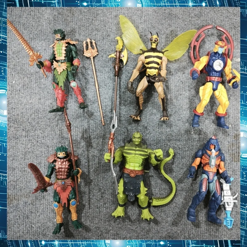 

In Stock Mattel Motu Action Figure - Version 200x Three-Faced Man Fishman Queen Bee Big-Tailed Beast Cyclone Toy Collectible