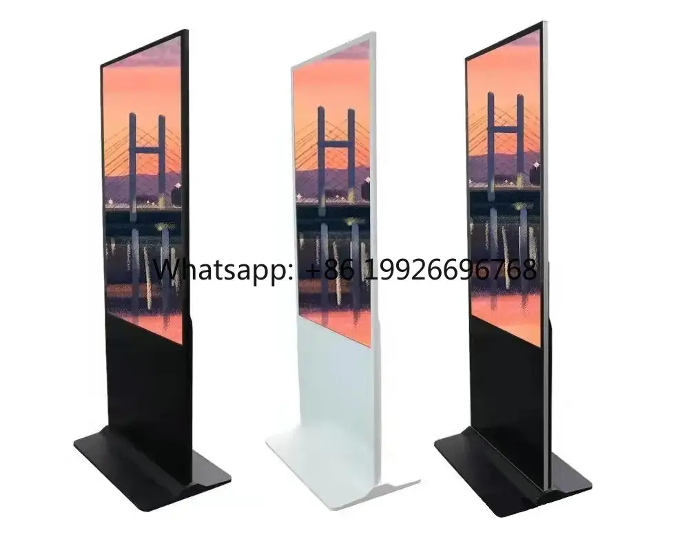 

55/65Inch LCD Indoor Vertical Digital Kiosk Touch Screen Totem Floor Standing Digital Signage Advertising Display IP65