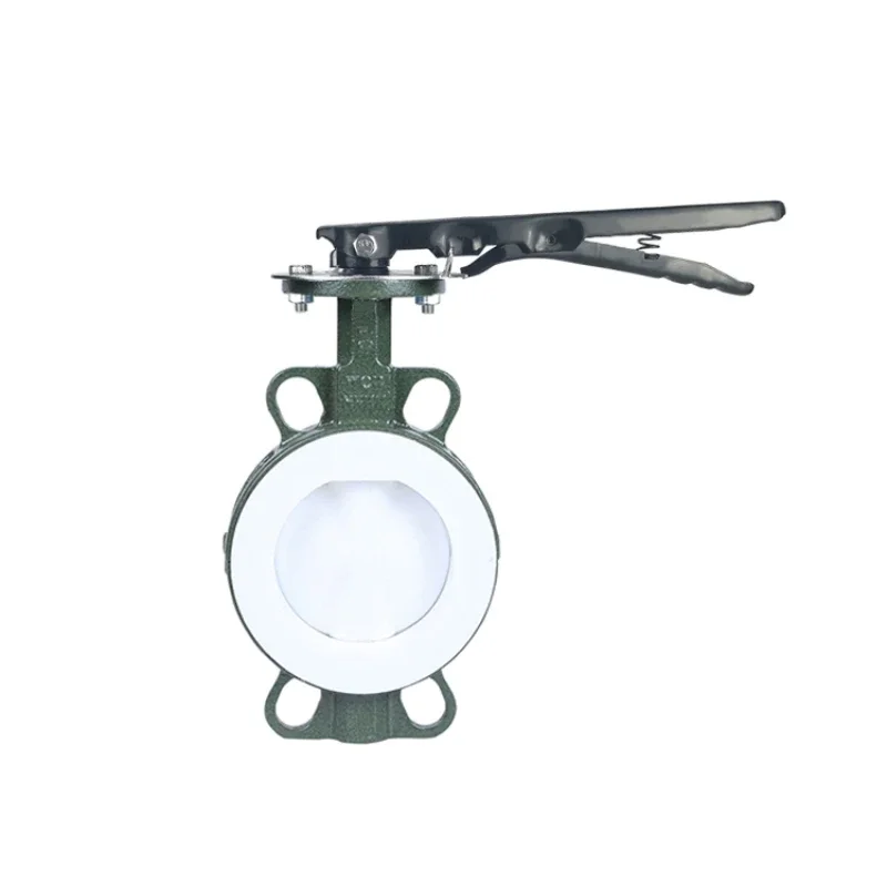 1-1/4 Anticorrosive Handle Teflon Seat Wafer Carbon Steel WCB Manual Butterfly Valve