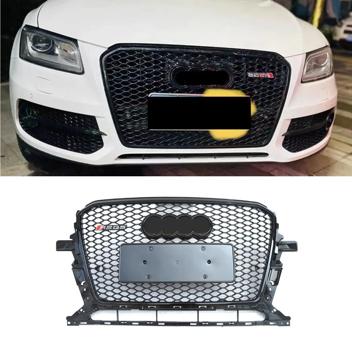 Car Bumper Grill Racing Grills Front Bumper Grille Body Kit RS style Front Bumper Grill For Audi Q5 2013-2017 Exterior Part